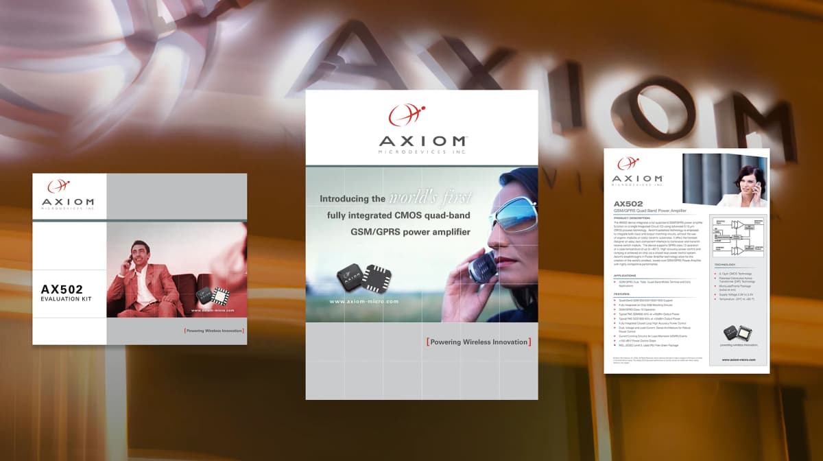 Axiom Microdevices - Sales Collateral project by Jonathan Good