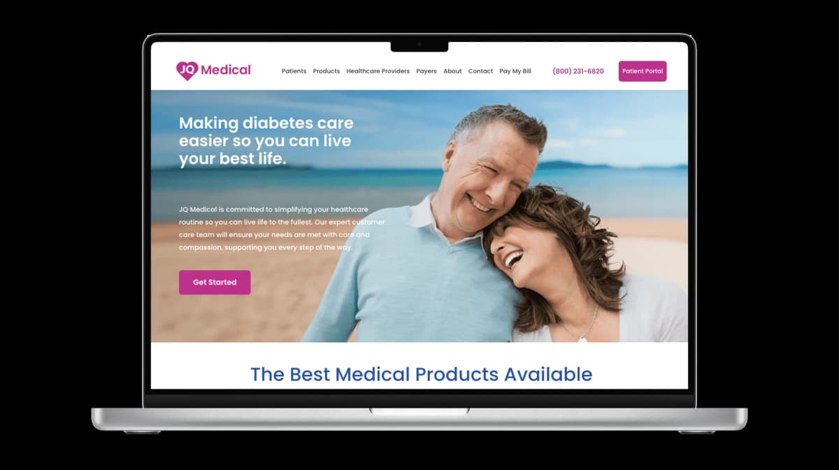 JQ Medical - Website Redesign project by Jonathan Good
