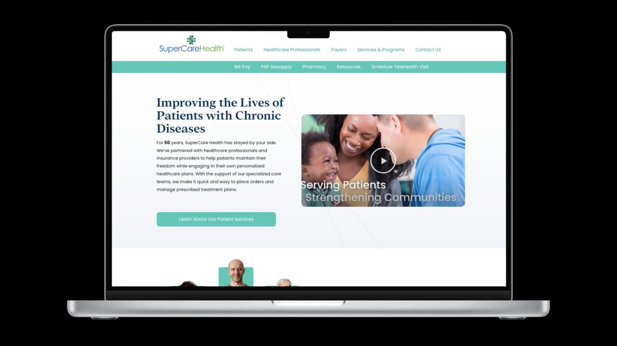 SuperCare Health - Website project by Jonathan Good
