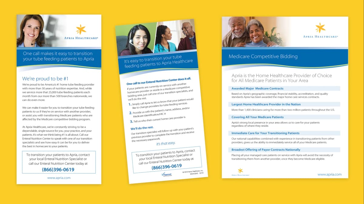 Apria Sales Collateral - Print Design project by Jonathan Good